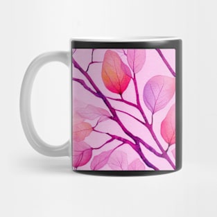 Pastel watercolor leaves pattern Mug